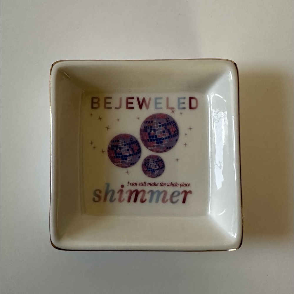 Taylor Swift Bejeweled Jewelry Dish Trinket Tray Ring Holder Ceramic